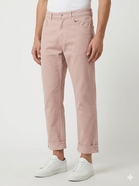 NWT Department Five Stingher Jeans Light Pink Petal Ankle Mens Sz 30